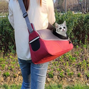 Pink Mesh <b>Pet</b> <b>Carrier</b> Bag with Breathable Design for Outdoor Use - Product Image 6