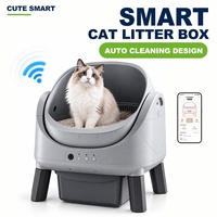 Bac à litière automatique pour chat, à ouverture supérieure, autonettoyant intelligent, capacité de 4L pour litière et 9L pour les déchets, contrôle par application Wi-Fi, idéal pour les maisons multi-chats