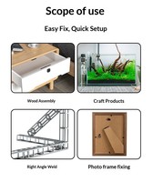 Pince de fixation d'angle droit en alliage d'aluminium pour le travail du bois, outil de menuisier DIY OEM, bloc en L, garantie 1 an