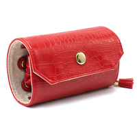 Petit étui à bijoux pliable en Faux cuir, sac de rangement de bijoux, organisateur de bijoux de voyage pour colliers, boucles d'oreilles, Bracelets, bague