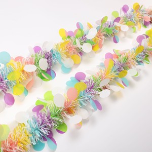 Guirlandes torsadées en tinsel HLC de 2 m x 9 m de large, couleur macaron, pour décorations de fête printanière et de jardin - Product Image 3