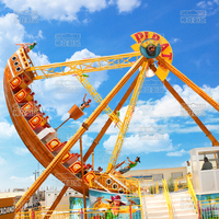 Jeu de parc à thème Bateau à balançoire électrique pour enfants Amusement 24 places Bateau pirate
