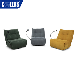 Fauteuil pivotant de salon en tissu MANWAH CHEERS pour hôtel, mobilier démontable, fauteuil inclinable rotatif une place, canapé - Product Image 2