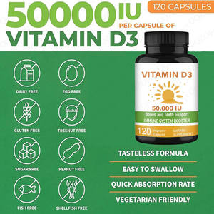 VITAMINA D3 + K2 Cápsula Macia Vitamina Dentes Imunoósseos Saúde Antioxidante Imunológico Impulsionador do Sistema Imunológico - Product Image 3