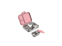 Boîte à lunch thermique pour enfants en acier inoxydable 304, 0-1L, couvercle en PP, 3 compartiments, anti-fuite, portable, pour pique-nique, compatible micro-ondes