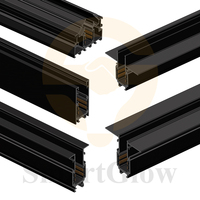 Système d'éclairage sur rail magnétique ultra-mince 10 mm noir et blanc, luminaires linéaires LED magnétiques encastrés ou en saillie, lampe sur rail 48V