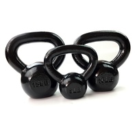 Inicio Gimnasio Ejercicios de entrenamiento de fuerza Pintura negra sólida Hierro fundido Kettlebell