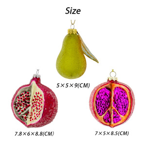 Nhà Máy Handmade Long Lanh Thủy Tinh Trái Cây Với Quả Lựu Và Lê Cho Cây Giáng Sinh Treo Trang Trí Nhà Bên Quà Tặng Trang Trí - Product Image 5