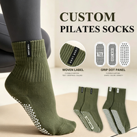 Chaussettes de Pilates Exclusives Custom Studio avec Grips Antidérapants en Silicone Intégral, Logo, Semelle Tricotée Douce pour la Peau, pour Reformer et Barre