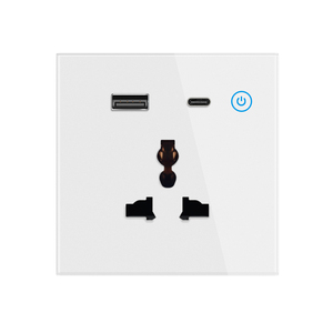 ปลั๊กไฟติดผนัง <span class=keywords><strong>LAPU</strong></span> 70W ชาร์จเร็ว แบบ Type C สมาร์ท 3 ขา พร้อม Wifi สวิตช์ 1 ช่อง 16A แผงกระจก 86 มม. ใช้งานร่วมกับบ้านอัจฉริยะและสำนักงานได้ - Product Image 2