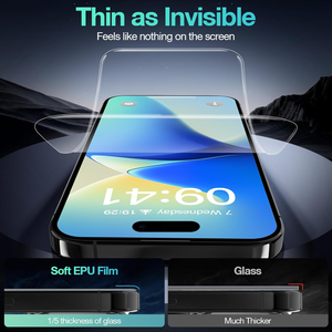 Protector de Pantalla de Hidrogel TPU Transparente HD de Reparación Automática Personalizado de Fábrica para iPhone 16/17 Pro Max - Product Image 3