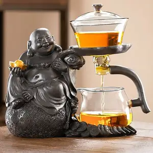 Tea Set 2024 New Glass Fully Automatic Kung Fu Teacup Lazy Tea Making Artifact Home Magnetic Teapot