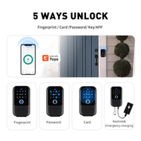 Boîte de sécurité intelligente pour clés murale extérieure SINOVO, avec serrure à combinaison numérique, carte-clé, application WiFi et empreinte digitale.