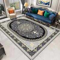 Tapis vintage noir et gris, tapis en polyester antidérapant, lavable à l'eau, tapis de sol intérieur pour la décoration de la chambre