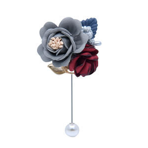 Boutonniere boda hombres ramillete seda flor artificial flor pulsera ramillete broche para la boda fiesta graduación accesorio - Product Image 2