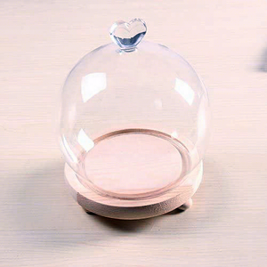 Décoration d'intérieur DIY : Dôme <span class=keywords><strong>en</strong></span> <span class=keywords><strong>verre</strong></span> <span class=keywords><strong>soufflé</strong></span> pour pot, plante, fleur, vitrine <span class=keywords><strong>de</strong></span> <span class=keywords><strong>Noël</strong></span> avec base <span class=keywords><strong>en</strong></span> liège écologique - Product Image 4
