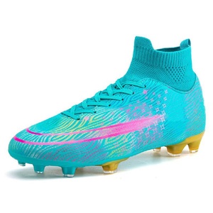 FREE SAMPLE Football Shoes For Men Professional Field Futsal Shoes Lace Up Turf Soccer Boots Ankle High Training Sneakers