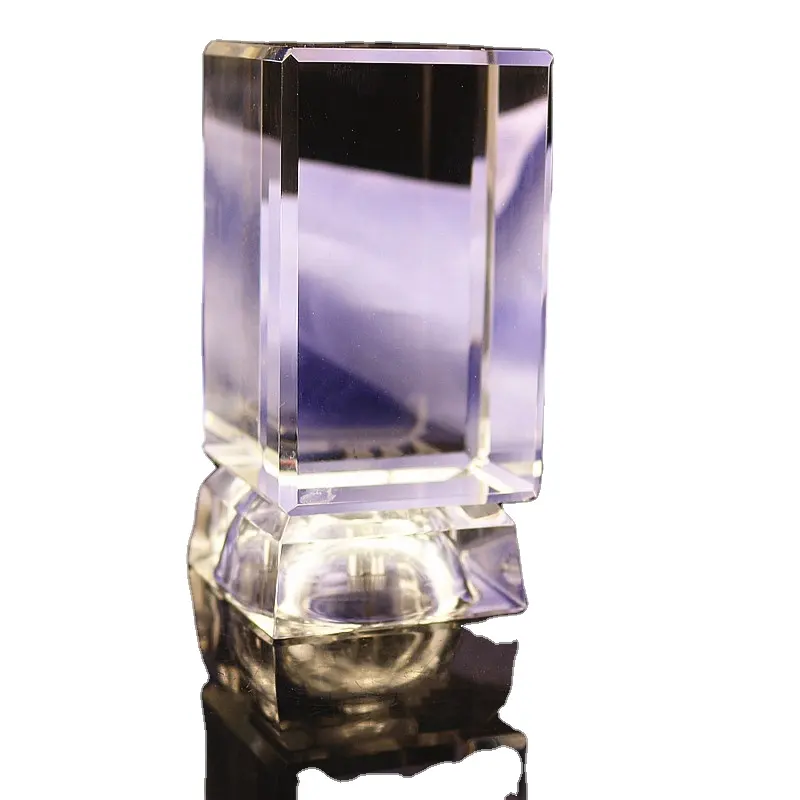 Fábrica por atacado 3d laser gravado rosa flor foto dentro grau k9 cristal cubo com luz LED base 3d vidro foto cubo