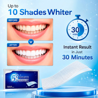 Bandes blanchissantes pour les dents 5D sans sensibilité, 7 paires, 14 pièces, blanchiment des dents, saveur menthe, élimination des taches de café et de thé, utilisation à domicile, OEM ODM