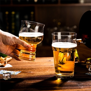 Assortiment de verres à vin pour bières artisanales, 6 à 10 pièces, en verre cristal moderne fait main, ensemble de dégustation de bière <span class=keywords><strong>IPA</strong></span> avec plateau de dégustation et support en bois - Product Image 3