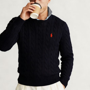 Pulls en tricot rayés pour hommes de qualité originale, coupe ajustée, doux, texturé, respirant, manches longues avec LOGO - Product Image 4