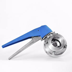 1,5 inch Tri Clamp Eindstukken Handmatige RVS Vlinderklep voor Brouwerij Basis Aanbrengknop - Product Image 2