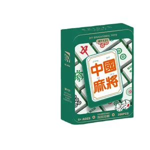 Lele Brother W1131 Chinese Mahjong Diamond Mini Building Blocks set 3D Puzzle Pixel Bricks Toys Kids Gift
