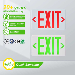 Señal Led de <span class=keywords><strong>salida</strong></span> de luz de emergencia, señal Led montada en <span class=keywords><strong>la</strong></span> pared de plástico recargable personalizada con patrones, venta directa de fábrica - Product Image 1