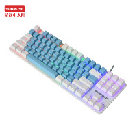 Teclado mecánico gaming profesional con cable, 87 teclas y retroiluminación RGB JK87, diseño ergonómico, USB tipo C y interrupto