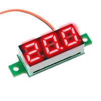 0.28 Inci 3 Digit 2 Kabel DC4.5-120V 200V Tampilan LED Meteran Digital Voltmeter Indikator Uji Monitor Detektor Mobil Sepeda Motor