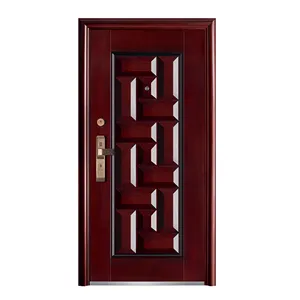 Golden Supplier Doors Steel Security Cheap Exterior Steel Door Residential Single Wrought Iron Modern Entry Doors