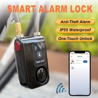 Alarm Deteksi Getaran Anti Maling Tahan Air Tanpa Kunci Dikendalikan Aplikasi Kunci Pagar Pengaman Luar Ruangan Kabel Baja Terjalin