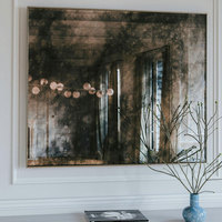 Miroir antique de haute qualité, verre décoratif pour la décoration intérieure, décoration intérieure des murs du restaurant