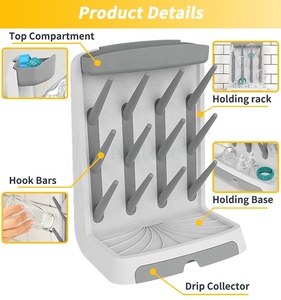 Estante de secado de biberones, soporte de secador de biberones de alta capacidad para biberones, tetinas, tazas, piezas y accesorios de bomba - Product Image 2