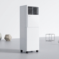 Climatiseur portable Airwens 9000 BTU à faible bruit, économie d'énergie, refroidissement et chauffage électriques, autonettoyant, roues faciles à déplacer, télécommande