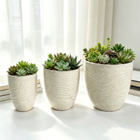 Nouvelle jardinière en céramique au design texturé, finition émaillée de haute qualité, écologique et durable pour la décoration de la maison et du jardin