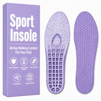 Semelles intérieures sportives AureRight en PU pour absorption des chocs, écologiques, durables, légères, soulagent la douleur au talon, longue durée