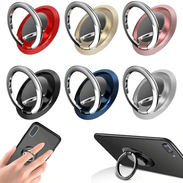 360 Degree Rotating Finger Grip Holder Mobile Phone Case Ring Kickstand Stand Tablet Compatible with All Smartphones Accessories