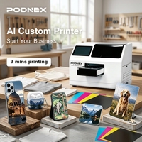 Imprimante jet d'encre UV automatique PodNEX DX7, nouvelle imprimante à plat personnalisée, Flex CMYK A4 2400 DPI, tout-en-un, contrôle Android, garantie de 3 ans
