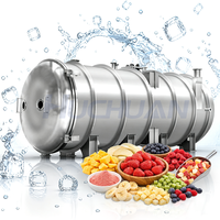 Machine de lyophilisation industrielle Huchuan pour la transformation alimentaire, grande capacité, acier inoxydable SUS304, commande PLC, chauffage au gaz