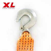 Sangle de fixation robuste en polyester certifiée CE 50 mm 5T pour remorquage de voiture et démarrage d'urgence