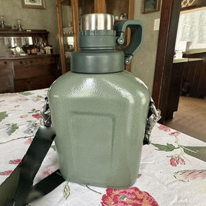 Artículo Imprescindible para Acampar, Hervidor de Agua de Acero Inoxidable de <span class=keywords><strong>1</strong></span> <span class=keywords><strong>Litro</strong></span>, Hervidor Plano Retro de Gran Capacidad - Product Image 2