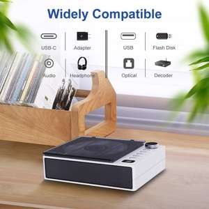 Reproductor de CD Portátil Retro con Bluetooth 5.0, Radio FM, Reproducción USB y AUX, Sonido HiFi, Pantalla LED, Ideal para Aprender Inglés, Regalo - Product Image 3