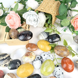 Factory Wholesale Natural Healing Crystals Craft Polished Mixed Material Yellow <strong>Jade</strong> Palm <strong>Stone</strong> for Fengshui Decoration - Product Image 4