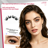 Kit de cils en grappe DIY personnalisables, fabriqués à la machine, en faux vison 60D préfabriqués, 12 rangées, 10-15mm mélangées, réutilisables, vente en gros