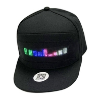 Gorra LED con Pantalla Programable por Aplicación, Gorra LED Intermitente para Fiestas, Letras en Varios Idiomas, Gorras con Iluminación LED