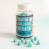 Gummies à la biotine, au collagène et à la kératine
