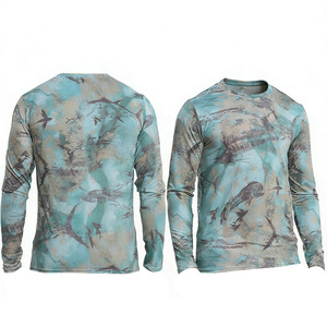 Camisa deportiva de manga larga para hombre UPF 50 + UV secado rápido nadar correr ropa de pesca - Product Image 1