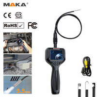Caméra d'inspection de tuyaux, endoscope industriel, caméra étanche pour égouts et canalisations avec câble de 5,5 mm