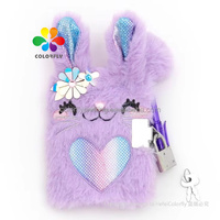OEM Cadeau pour enfants filles kawaii mini carnet de notes mignon dessin animé animal doux et moelleux carnet de notes en peluche